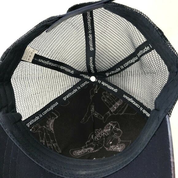 Turtle Fur Trucker‎ Hat Cap Mandala Hands Tie Dye Blue Gratitude is Contagious - Picture 6 of 7